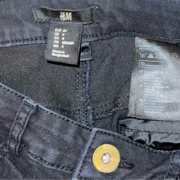 H&M Black size 4 Super Skinny High waisted stretch legging jeans EUC - Picture 4 of 4